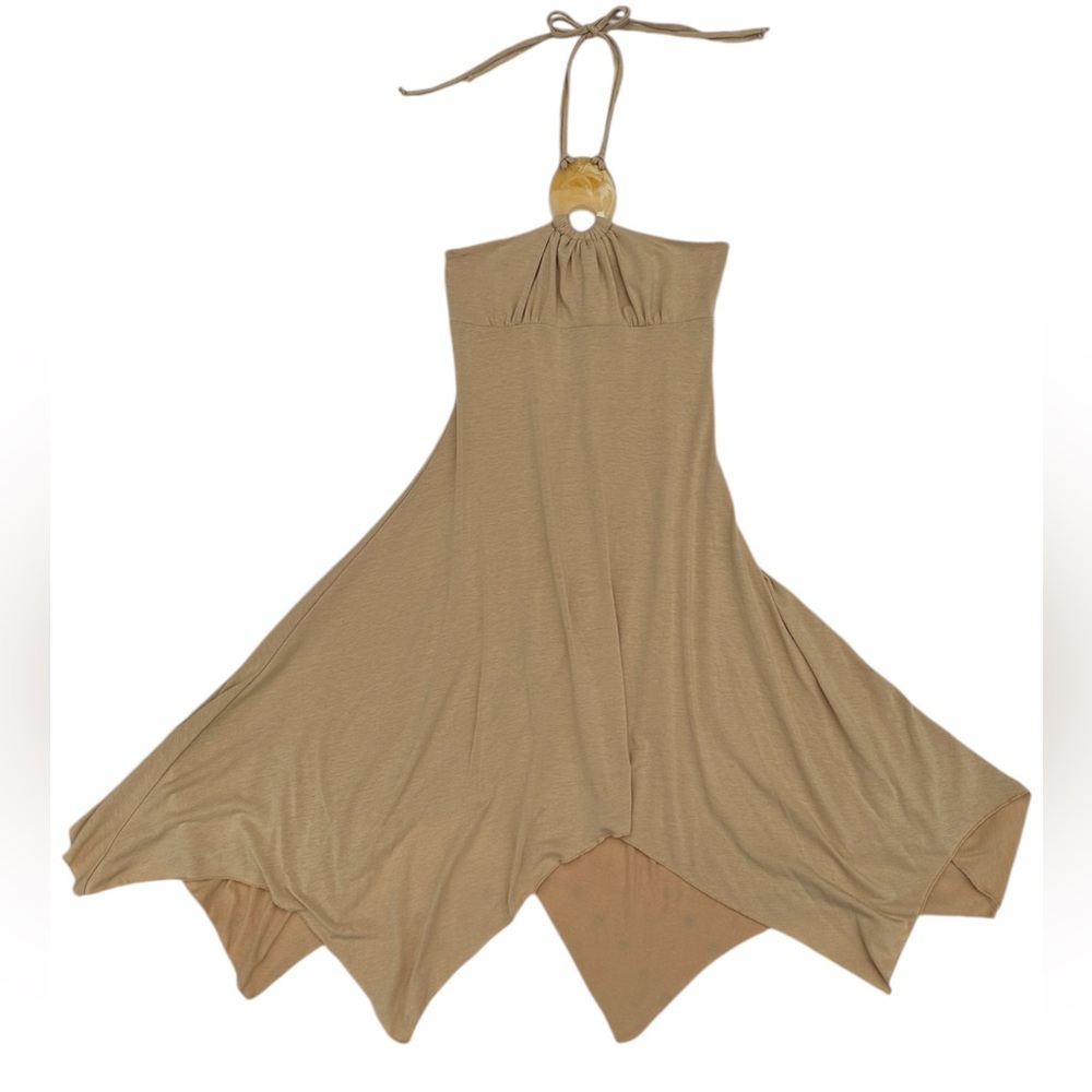 Vintage Chesley Halter Dress with Handkerchief Hem. Size Medium